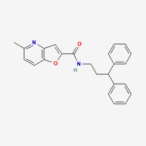 molecular formula C24H22N2O2 B2950266 N-(3,3-diphenylpropyl)-5-methylfuro[3,2-b]pyridine-2-carboxamide CAS No. 942005-21-2
