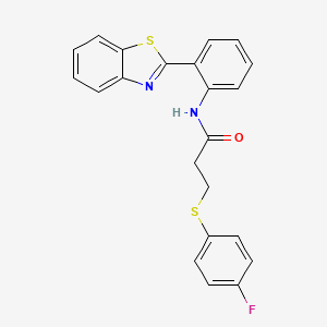N-(2-(benzo[d]thiazol-2-yl)phenyl)-3-((4-fluorophenyl)thio)propanamide