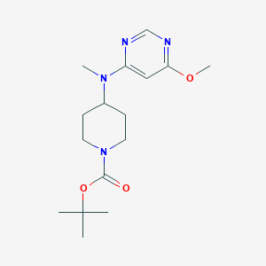 molecular formula C16H26N4O3 B2950278 tert-Butyl 4-((6-methoxypyrimidin-4-yl)(methyl)amino)piperidine-1-carboxylate CAS No. 1353987-31-1