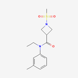 molecular formula C14H20N2O3S B2950280 N-ethyl-1-(methylsulfonyl)-N-(m-tolyl)azetidine-3-carboxamide CAS No. 1428373-28-7