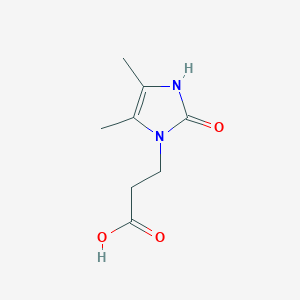 molecular formula C8H12N2O3 B2950295 3-(2-hydroxy-4,5-dimethyl-1H-imidazol-1-yl)propanoic acid CAS No. 1369093-08-2