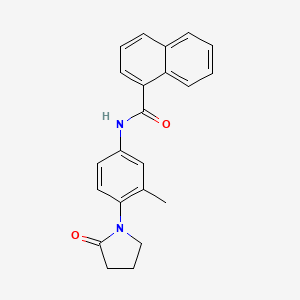molecular formula C22H20N2O2 B2950296 N-(3-methyl-4-(2-oxopyrrolidin-1-yl)phenyl)-1-naphthamide CAS No. 941992-94-5