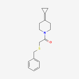 molecular formula C17H21NOS B2950299 2-(Benzylthio)-1-(4-cyclopropylidenepiperidin-1-yl)ethanone CAS No. 2097864-07-6