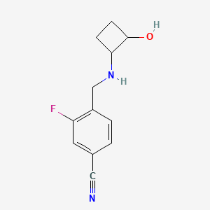 3-Fluoro-4-{[(2-hydroxycyclobutyl)amino]methyl}benzonitrile