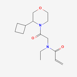 molecular formula C15H24N2O3 B2950303 N-[2-(3-Cyclobutylmorpholin-4-yl)-2-oxoethyl]-N-ethylprop-2-enamide CAS No. 2361724-67-4