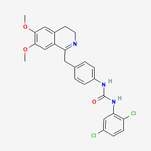 1-(2,5-Dichlorophenyl)-3-[4-[(6,7-dimethoxy-3,4-dihydroisoquinolin-1-yl)methyl]phenyl]urea