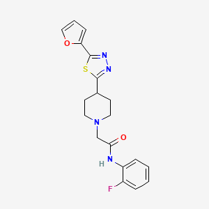 N-(2-fluorophenyl)-2-(4-(5-(furan-2-yl)-1,3,4-thiadiazol-2-yl)piperidin-1-yl)acetamide