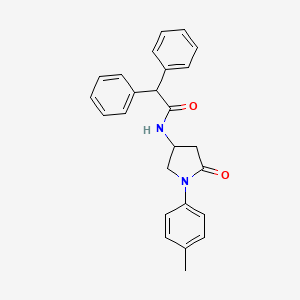 molecular formula C25H24N2O2 B2950314 N-(5-oxo-1-(p-tolyl)pyrrolidin-3-yl)-2,2-diphenylacetamide CAS No. 896367-41-2
