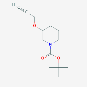 molecular formula C13H21NO3 B2950316 Tert-butyl 3-(prop-2-yn-1-yloxy)piperidine-1-carboxylate CAS No. 1219828-03-1