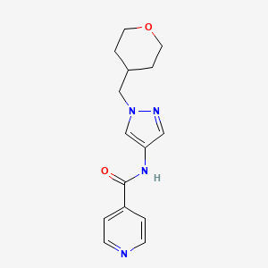 N-(1-((tetrahydro-2H-pyran-4-yl)methyl)-1H-pyrazol-4-yl)isonicotinamide