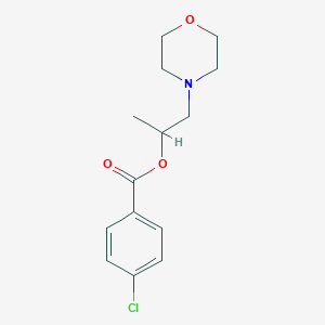 molecular formula C14H18ClNO3 B295032 1-(Morpholin-4-yl)propan-2-yl 4-chlorobenzoate 