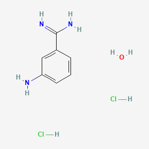 molecular formula C7H13Cl2N3O B2950322 3-Aminobenzamidine dihydrochloride hydrate CAS No. 128049-29-6; 37132-68-6