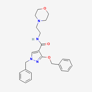 1-benzyl-3-(benzyloxy)-N-(2-morpholinoethyl)-1H-pyrazole-4-carboxamide