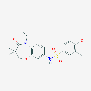 N-(5-ethyl-3,3-dimethyl-4-oxo-2,3,4,5-tetrahydrobenzo[b][1,4]oxazepin-8-yl)-4-methoxy-3-methylbenzenesulfonamide