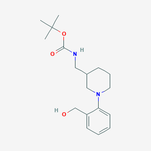 Tert-butyl N-[[1-[2-(hydroxymethyl)phenyl]piperidin-3-yl]methyl]carbamate