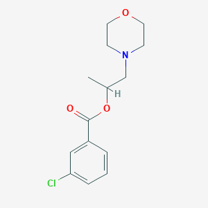 molecular formula C14H18ClNO3 B295034 1-Methyl-2-(4-morpholinyl)ethyl 3-chlorobenzoate 