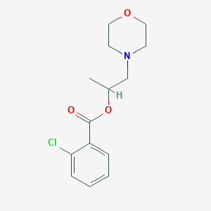 molecular formula C14H18ClNO3 B295035 1-(Morpholin-4-yl)propan-2-yl 2-chlorobenzoate 