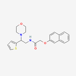 N-(2-morpholino-2-(thiophen-2-yl)ethyl)-2-(naphthalen-2-yloxy)acetamide