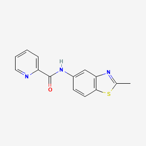 molecular formula C14H11N3OS B2950352 N-(2-Methyl-1,3-benzothiazol-5-yl)pyridine-2-carboxamide CAS No. 790690-16-3