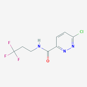 molecular formula C8H7ClF3N3O B2950355 6-chloro-N-(3,3,3-trifluoropropyl)pyridazine-3-carboxamide CAS No. 1342411-79-3