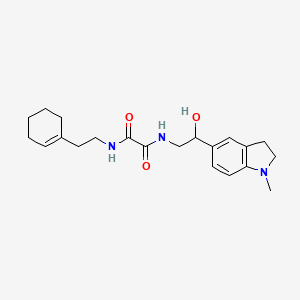 molecular formula C21H29N3O3 B2950365 N1-(2-(cyclohex-1-en-1-yl)ethyl)-N2-(2-hydroxy-2-(1-methylindolin-5-yl)ethyl)oxalamide CAS No. 1705038-81-8