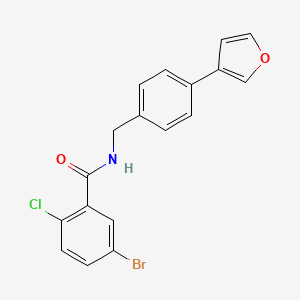 5-bromo-2-chloro-N-(4-(furan-3-yl)benzyl)benzamide