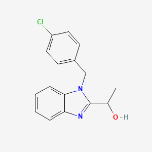 1-[1-[(4-Chlorophenyl)methyl]benzimidazol-2-yl]ethanol