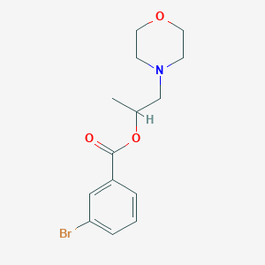 molecular formula C14H18BrNO3 B295038 1-Methyl-2-(4-morpholinyl)ethyl 3-bromobenzoate 