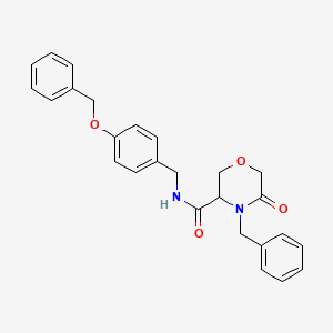 4-benzyl-N-(4-(benzyloxy)benzyl)-5-oxomorpholine-3-carboxamide