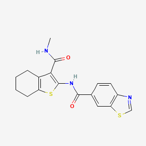 N-[3-(methylcarbamoyl)-4,5,6,7-tetrahydro-1-benzothiophen-2-yl]-1,3-benzothiazole-6-carboxamide