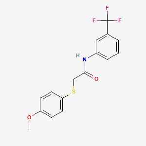 2-[(4-methoxyphenyl)sulfanyl]-N-[3-(trifluoromethyl)phenyl]acetamide