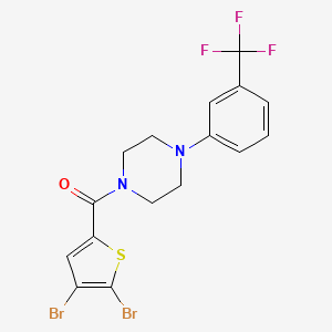(4,5-Dibromo-2-thienyl){4-[3-(trifluoromethyl)phenyl]piperazino}methanone