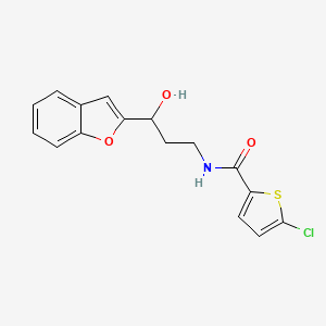 N-(3-(benzofuran-2-yl)-3-hydroxypropyl)-5-chlorothiophene-2-carboxamide