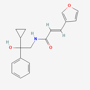 molecular formula C18H19NO3 B2950396 (E)-N-(2-cyclopropyl-2-hydroxy-2-phenylethyl)-3-(furan-3-yl)acrylamide CAS No. 2035022-54-7