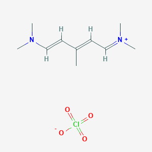 N-[(2E,4E)-5-(Dimethylamino)-3-methylpenta-2,4-dienylidene]-N-methylmethanaminium perchlorate