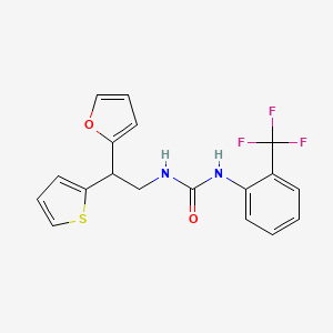 3-[2-(Furan-2-yl)-2-(thiophen-2-yl)ethyl]-1-[2-(trifluoromethyl)phenyl]urea