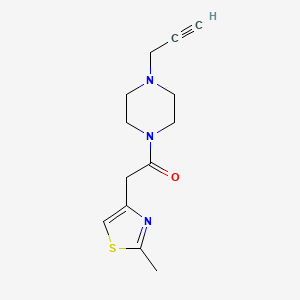 2-(2-Methyl-1,3-thiazol-4-yl)-1-(4-prop-2-ynylpiperazin-1-yl)ethanone