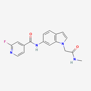 2-fluoro-N-{1-[(methylcarbamoyl)methyl]-1H-indol-6-yl}pyridine-4-carboxamide