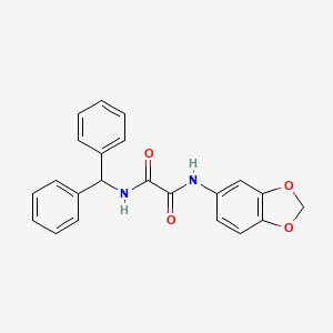 molecular formula C22H18N2O4 B2950428 N1-benzhydryl-N2-(benzo[d][1,3]dioxol-5-yl)oxalamide CAS No. 941889-35-6