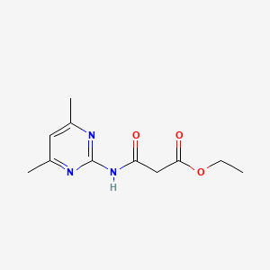 molecular formula C11H15N3O3 B2950434 Ethyl 3-[(4,6-dimethyl-2-pyrimidinyl)amino]-3-oxopropanoate CAS No. 866153-79-9