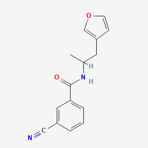 molecular formula C15H14N2O2 B2950445 3-cyano-N-(1-(furan-3-yl)propan-2-yl)benzamide CAS No. 1795410-43-3