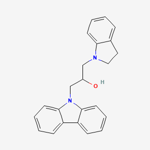 molecular formula C23H22N2O B2950446 1-(9H-carbazol-9-yl)-3-(2,3-dihydro-1H-indol-1-yl)propan-2-ol CAS No. 2249358-61-8