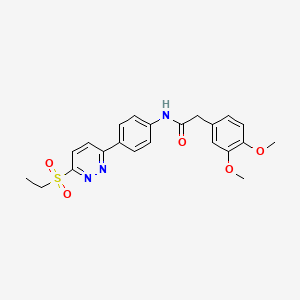 2-(3,4-dimethoxyphenyl)-N-(4-(6-(ethylsulfonyl)pyridazin-3-yl)phenyl)acetamide