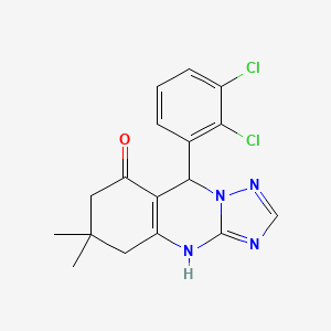 9-(2,3-dichlorophenyl)-6,6-dimethyl-5,6,7,9-tetrahydro[1,2,4]triazolo[5,1-b]quinazolin-8(4H)-one
