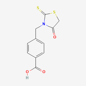 4-[(4-Oxo-2-thioxo-1,3-thiazolidin-3-yl)methyl]benzoic acid