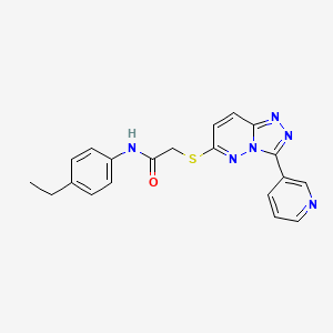 molecular formula C20H18N6OS B2950476 N-(4-ethylphenyl)-2-[(3-pyridin-3-yl-[1,2,4]triazolo[4,3-b]pyridazin-6-yl)sulfanyl]acetamide CAS No. 868968-53-0