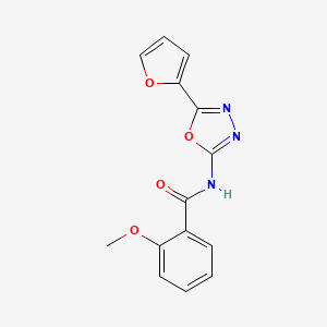 N-(5-(furan-2-yl)-1,3,4-oxadiazol-2-yl)-2-methoxybenzamide