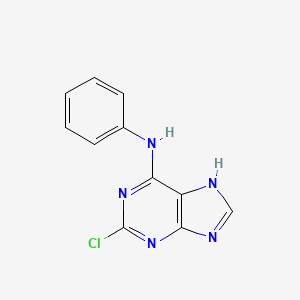 molecular formula C11H8ClN5 B2950487 2-chloro-N-phenyl-7H-purin-6-amine CAS No. 185408-97-3