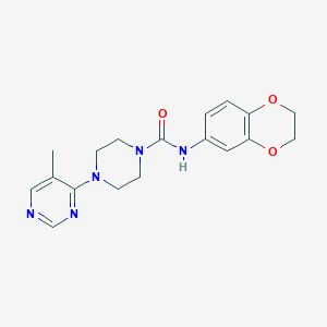 N-(2,3-dihydrobenzo[b][1,4]dioxin-6-yl)-4-(5-methylpyrimidin-4-yl)piperazine-1-carboxamide