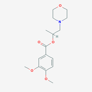 molecular formula C16H23NO5 B295050 1-Methyl-2-(4-morpholinyl)ethyl 3,4-dimethoxybenzoate 